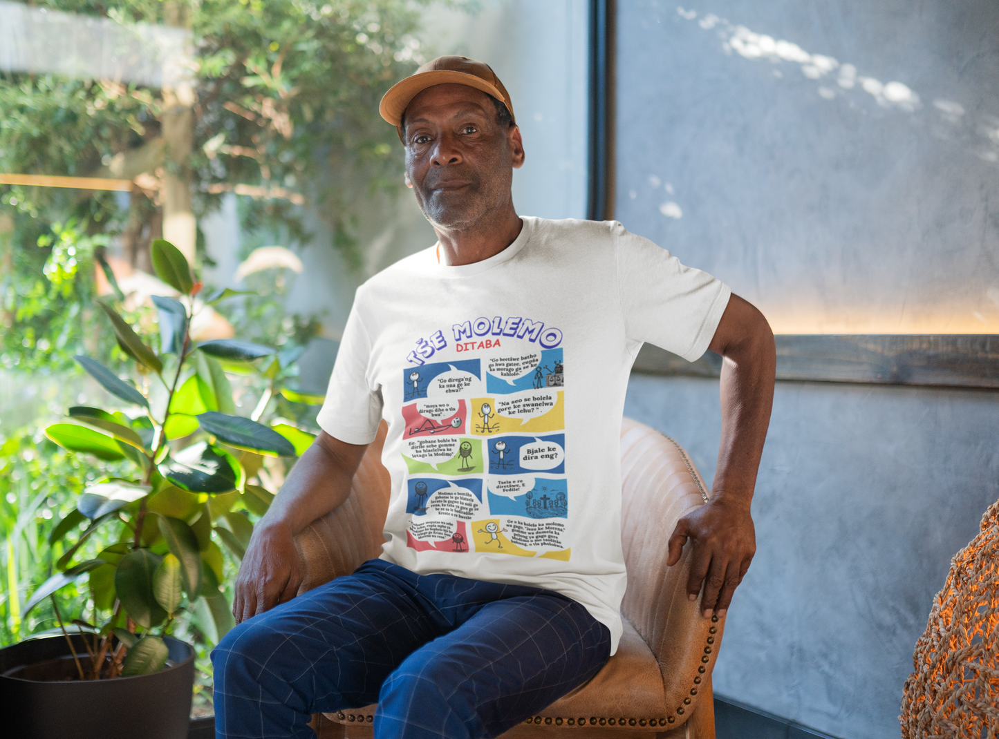 “Tse Molemo tša Ditaba” | White Unisex Heavyweight Premium Tee