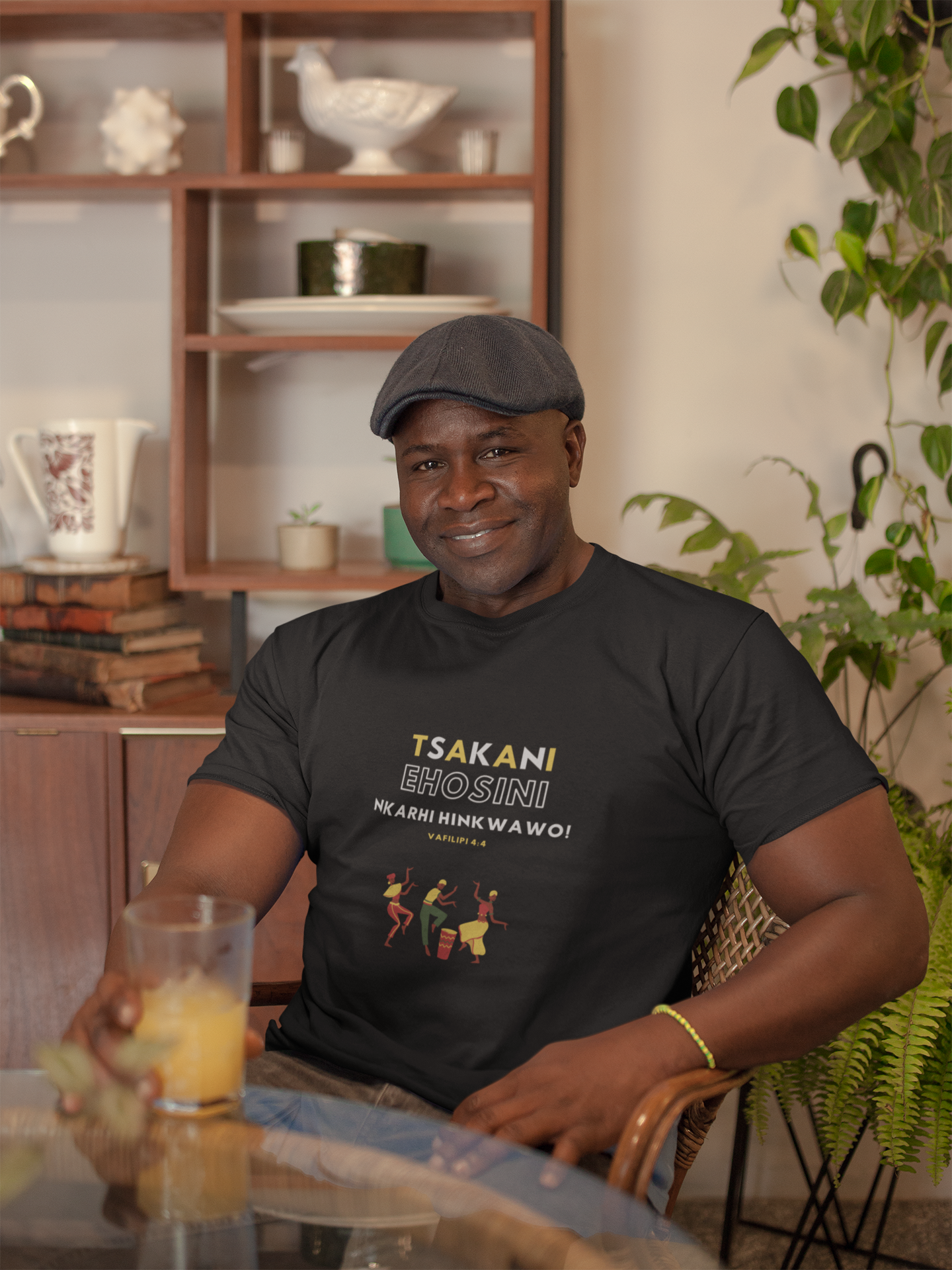 "Filipiya 4:4" | Joy in the Lord Xitsonga Heavy Weight Premium T-Shirt (Black)