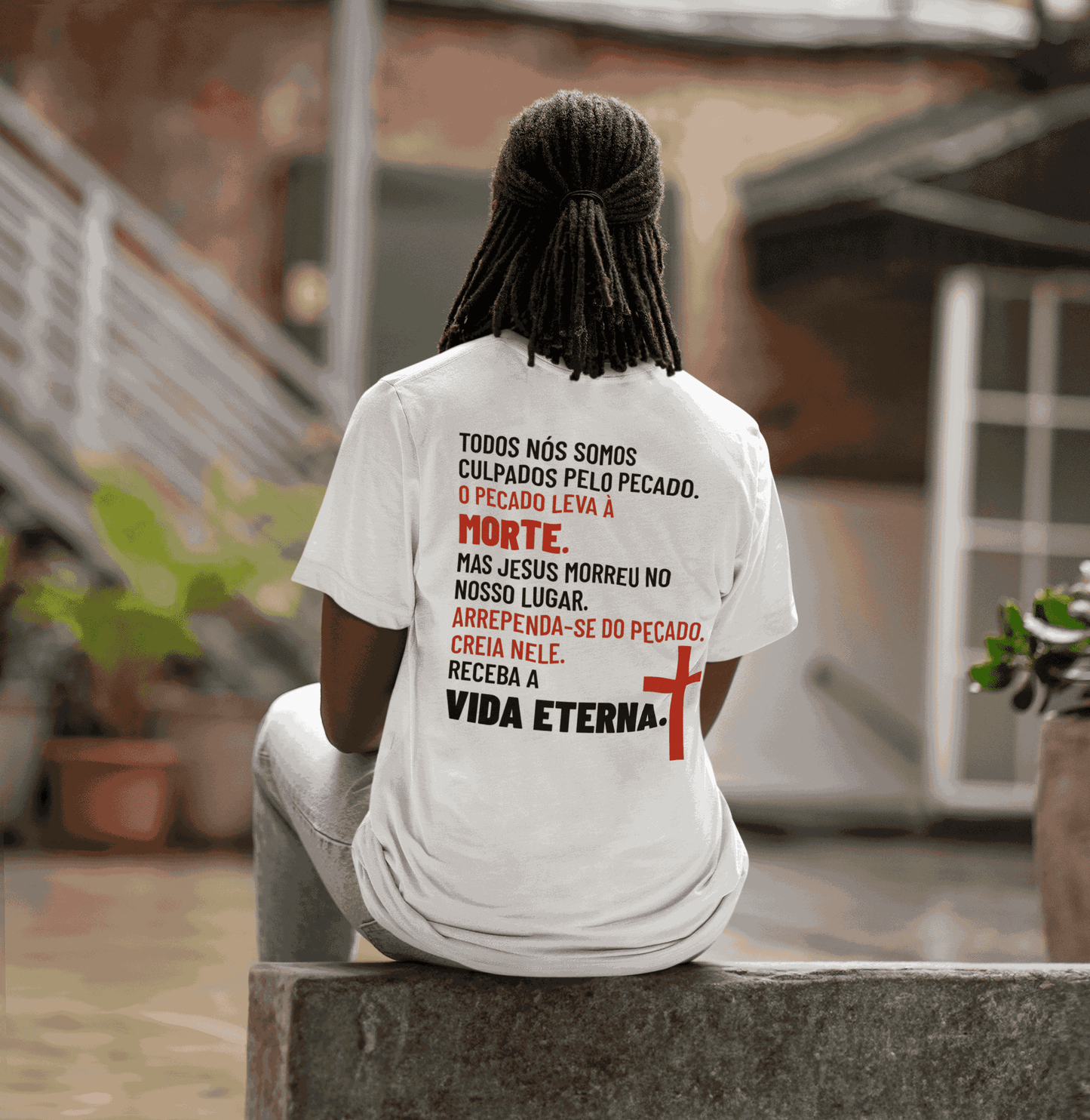 Mozambique Outreach Tee – Portuguese Gospel Message Heavy Weight Premium T-Shirt