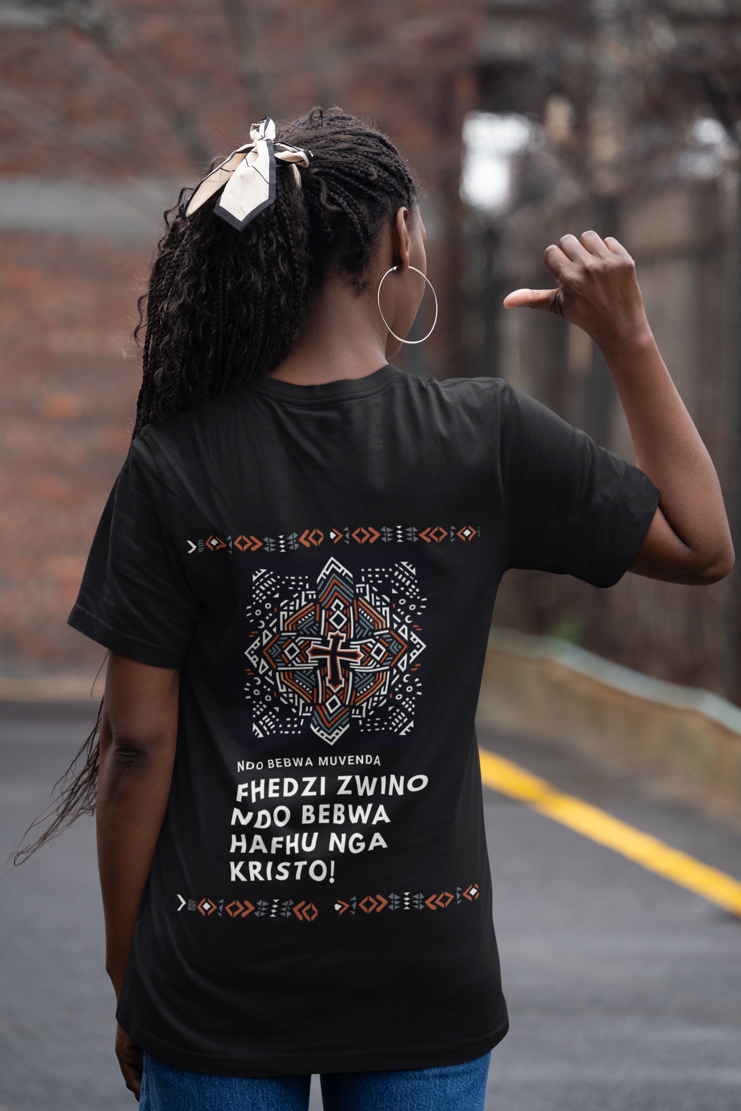 Born Venda, reborn in Christ Heavy Weight Premium T-Shirt