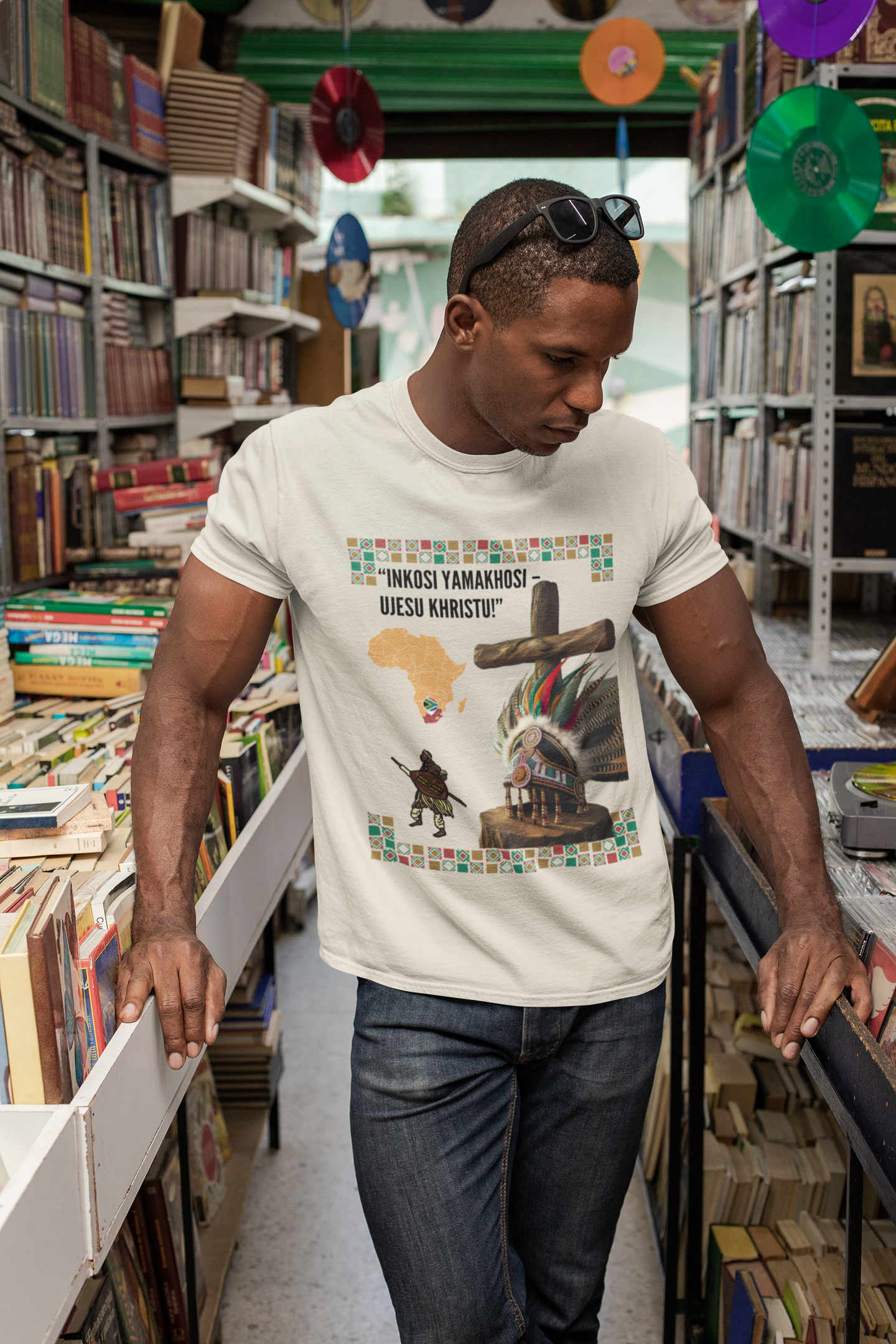 “Inkosi Yamakhosi – uJesu Khristu!” - Heavy Weight Premium T-Shirt| IsiZulu Faith-Based Shirt (White)