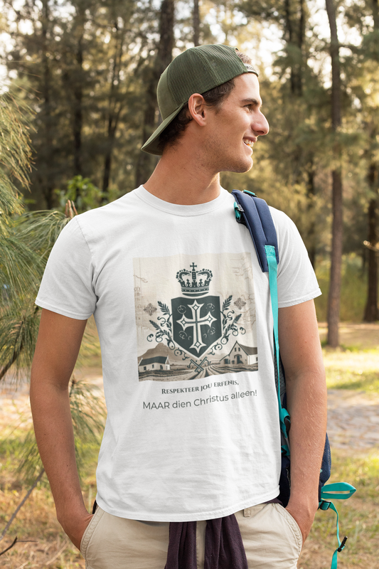 "Respekteer jou erfenis, maar dien Christus alleen" Heavy Weight Premium T-Shirt