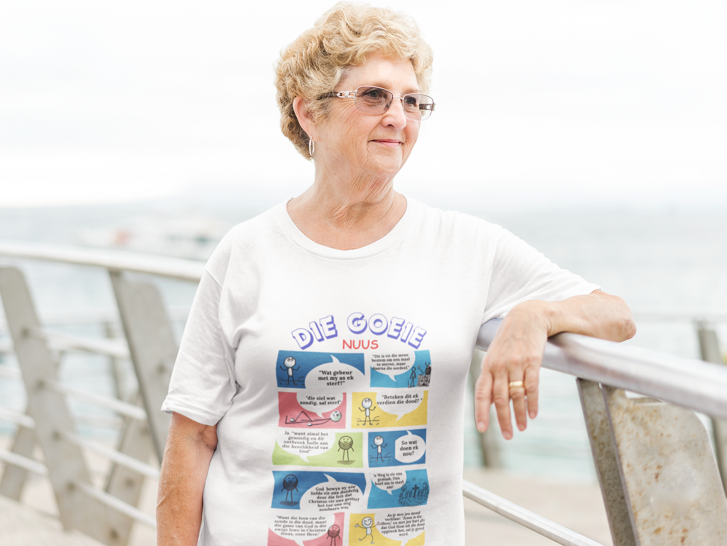 “Die Goeie Nuus” | White Unisex Heavyweight Premium Tee