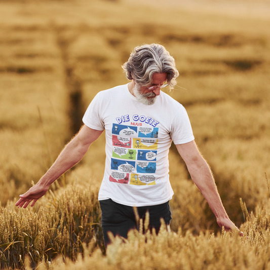 “Die Goeie Nuus” | White Unisex Heavyweight Premium Tee